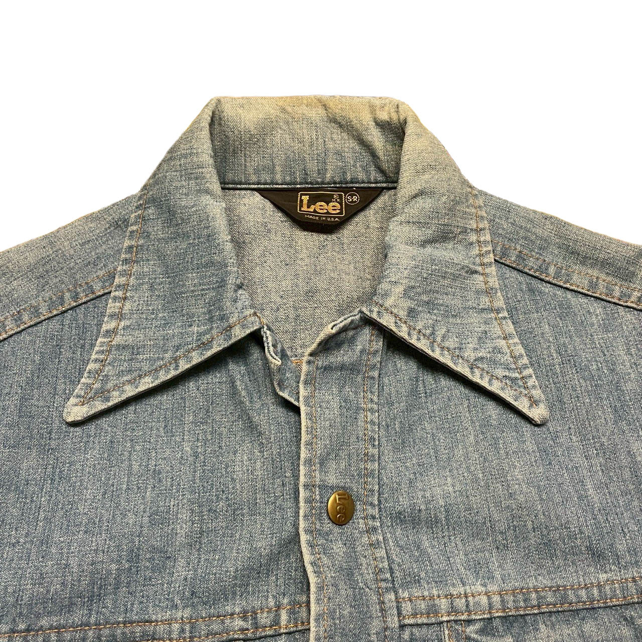 No.3【70s Lee】"91-LB" 希少USA製 ヴィンテージ デニムワークシャツジャケット small regular　[INDIGO]