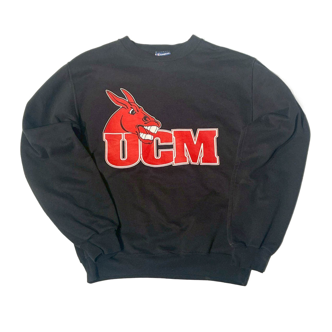 No.9  【90s Champion × UCM Mules】MADE IN MEXICO クルーネックスウェット [ブラック]