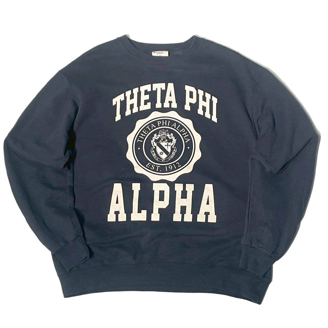 No.15  【Champion ECO × Theta Phi Alpha】MADE IN EL SALVADOR カレッジスウェット [ネイビー]