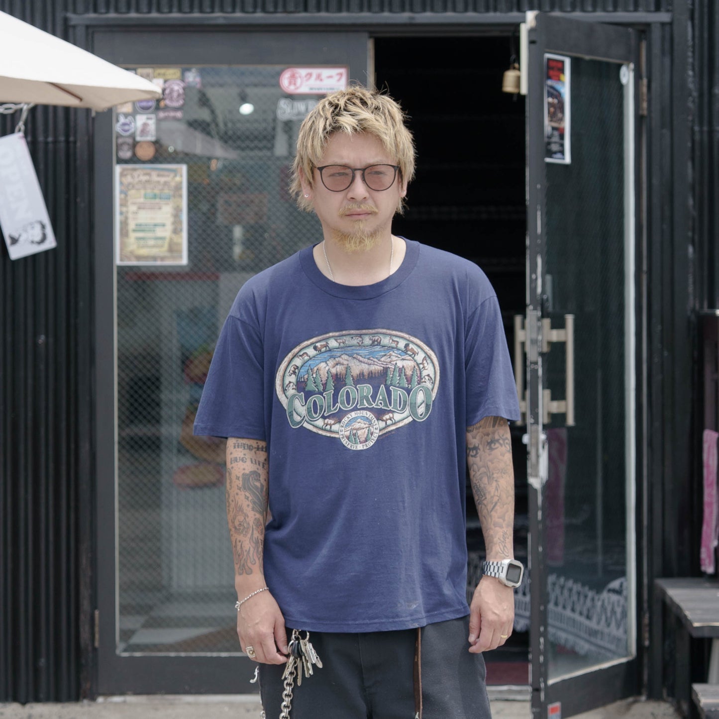 【No.54 90’s “JERZEES” COLORADO スーベニアTシャツ / ネイビー [XL]】