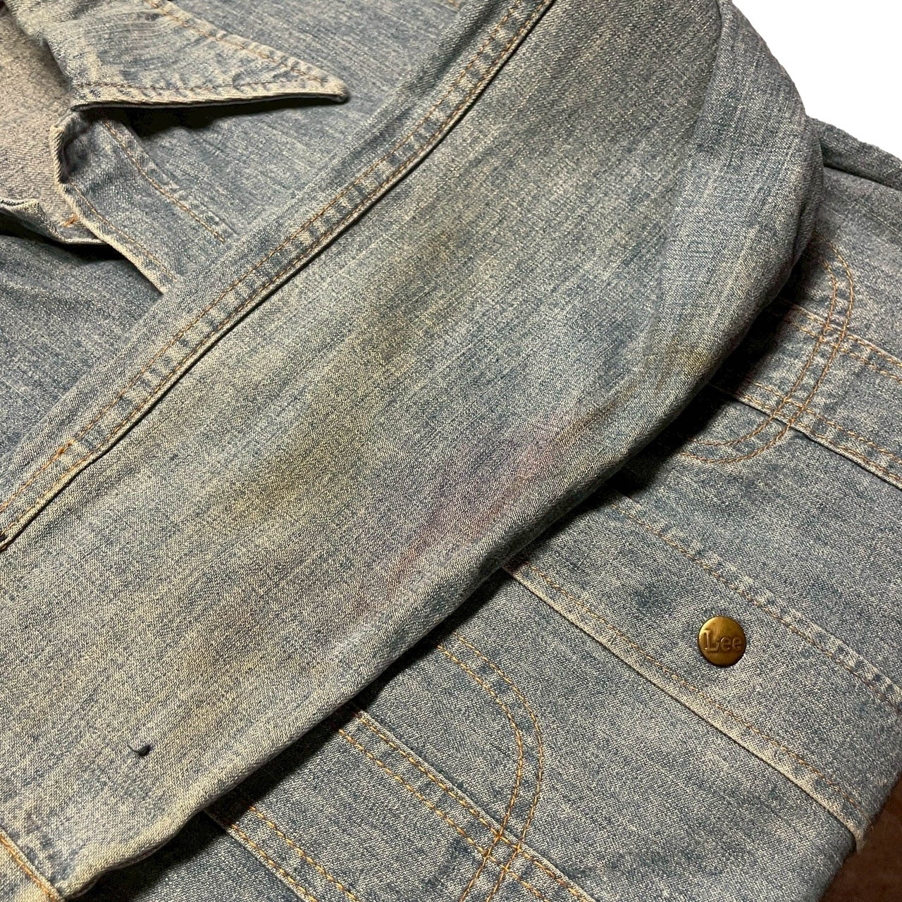 No.3【70s Lee】"91-LB" 希少USA製 ヴィンテージ デニムワークシャツジャケット small regular　[INDIGO]