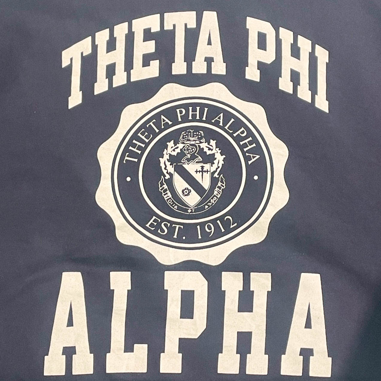 No.15  【Champion ECO × Theta Phi Alpha】MADE IN EL SALVADOR カレッジスウェット [ネイビー]