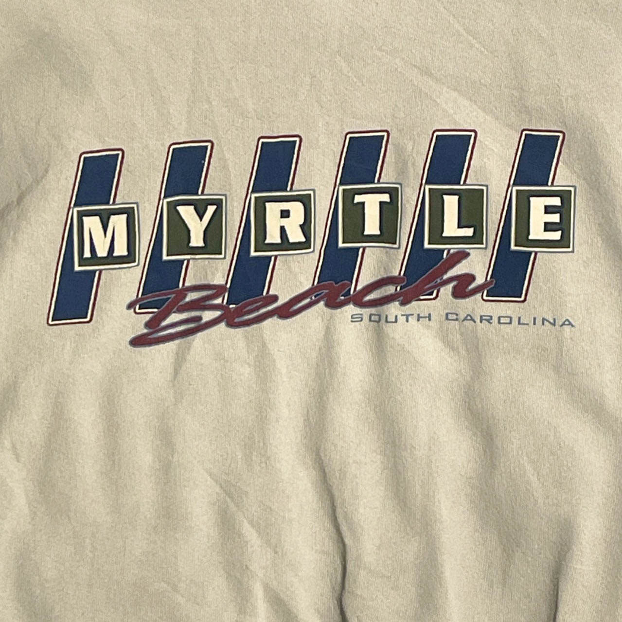 No.14  【90s Fruit of the Loom × Myrtle Beach】MADE IN MEXICO スーベニアスウェット [ベージュ / サンド]
