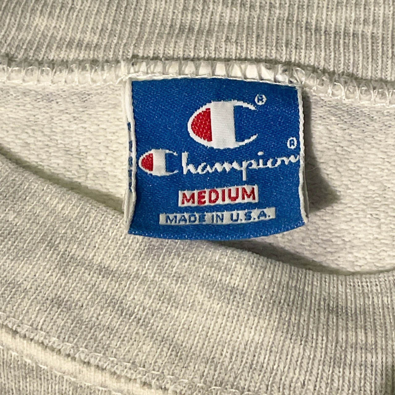 No.6 【90s Champion × Notre Dame】USA製 “青タグ” クルーネックスウェット [オートミール]