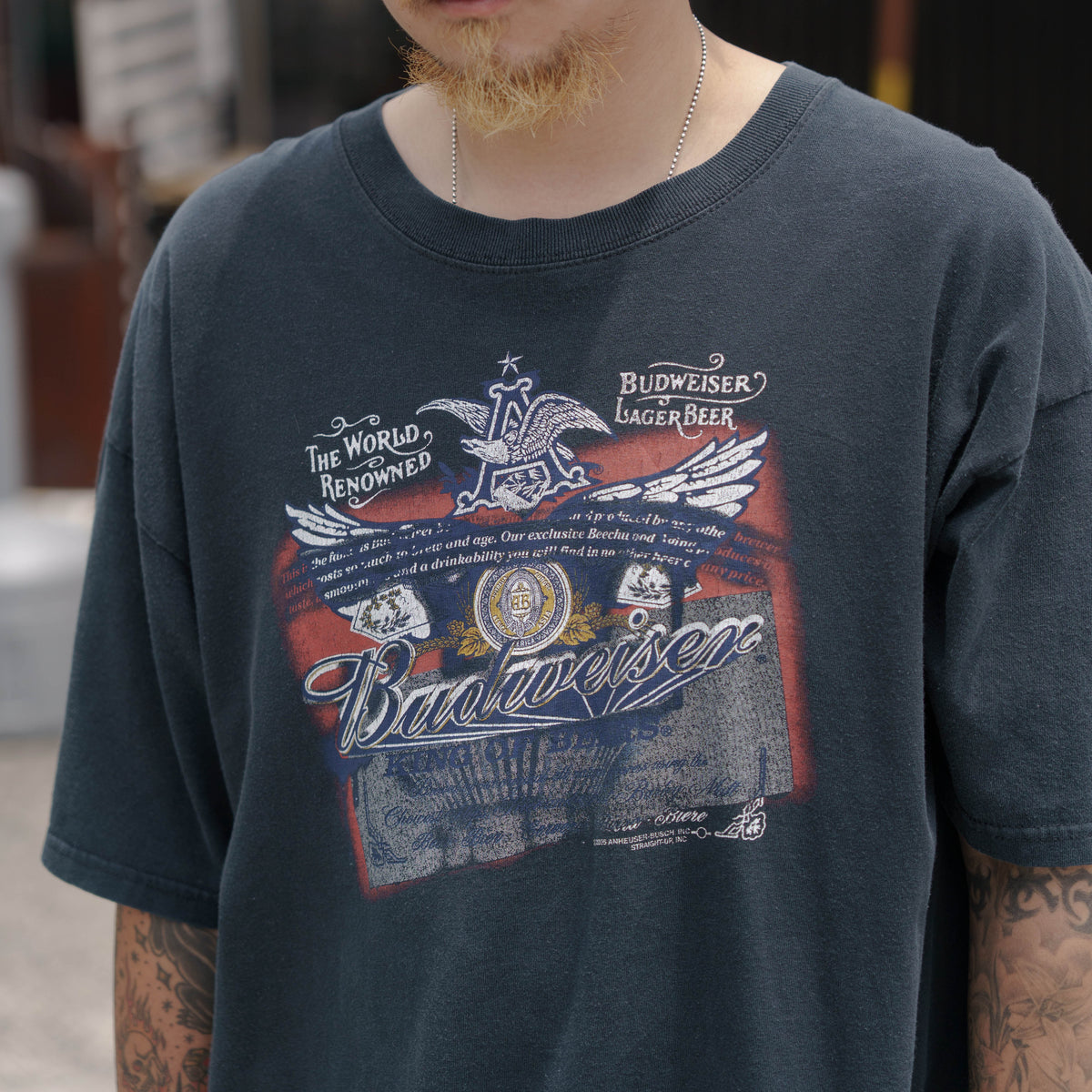 【NO.49  2005’s “Budweiser” Print T-Shirt / GILDAN HEAVY COTTON [XL]】