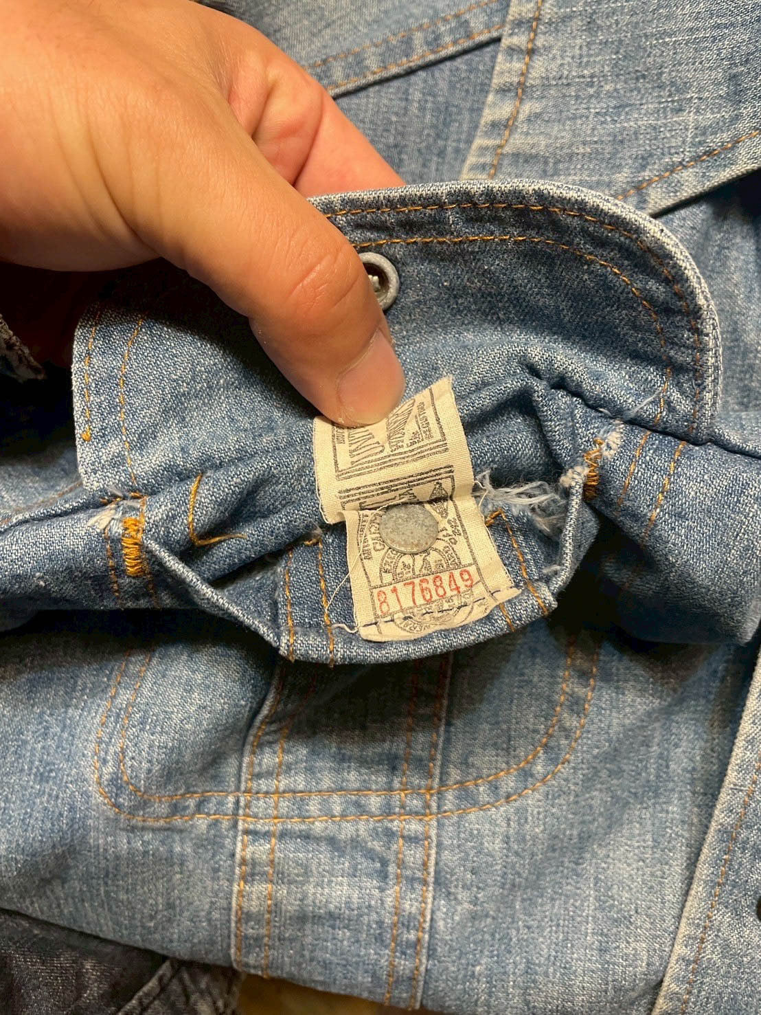 No.3【70s Lee】"91-LB" 希少USA製 ヴィンテージ デニムワークシャツジャケット small regular　[INDIGO]