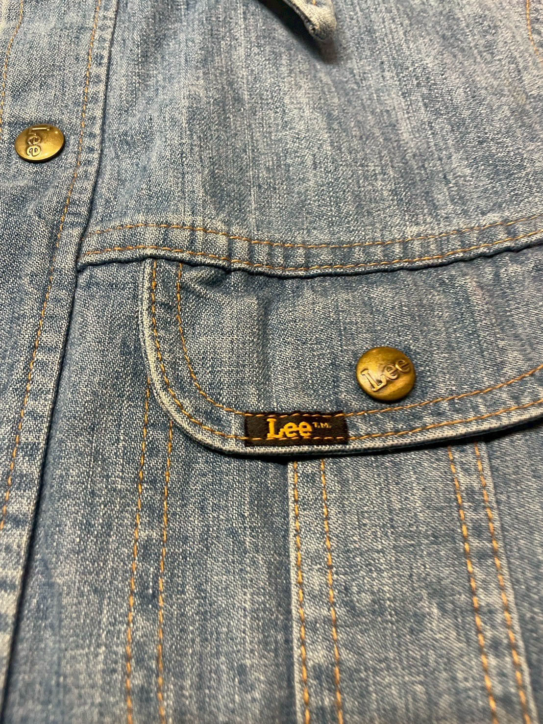 No.3【70s Lee】"91-LB" 希少USA製 ヴィンテージ デニムワークシャツジャケット small regular　[INDIGO]