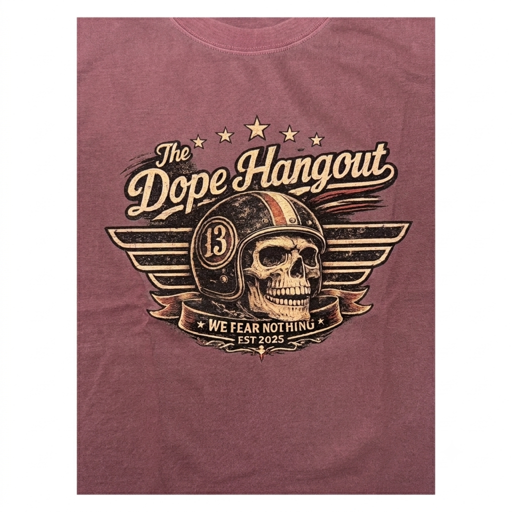 The Dope Hangout "WE FEAR NOTHING" Tee ヴィンテージパープル