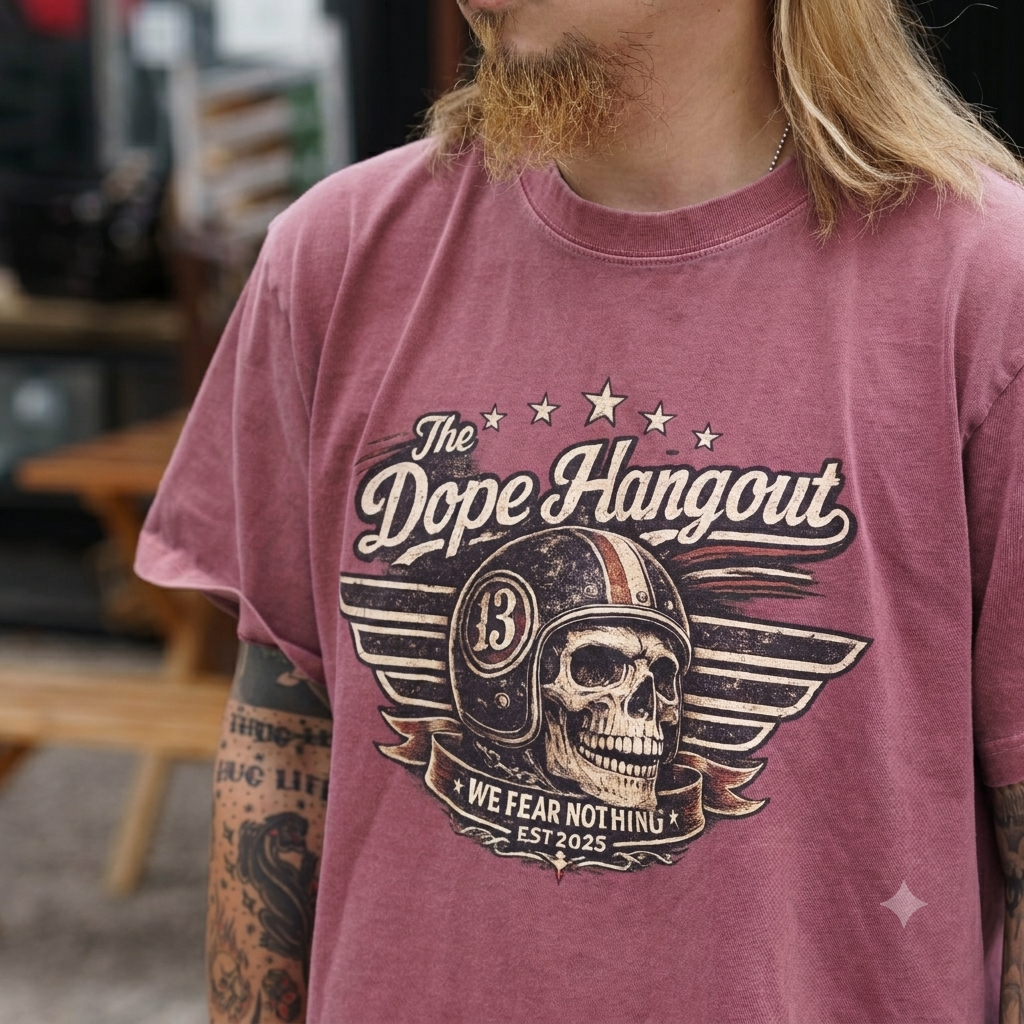 The Dope Hangout "WE FEAR NOTHING" Tee ヴィンテージパープル