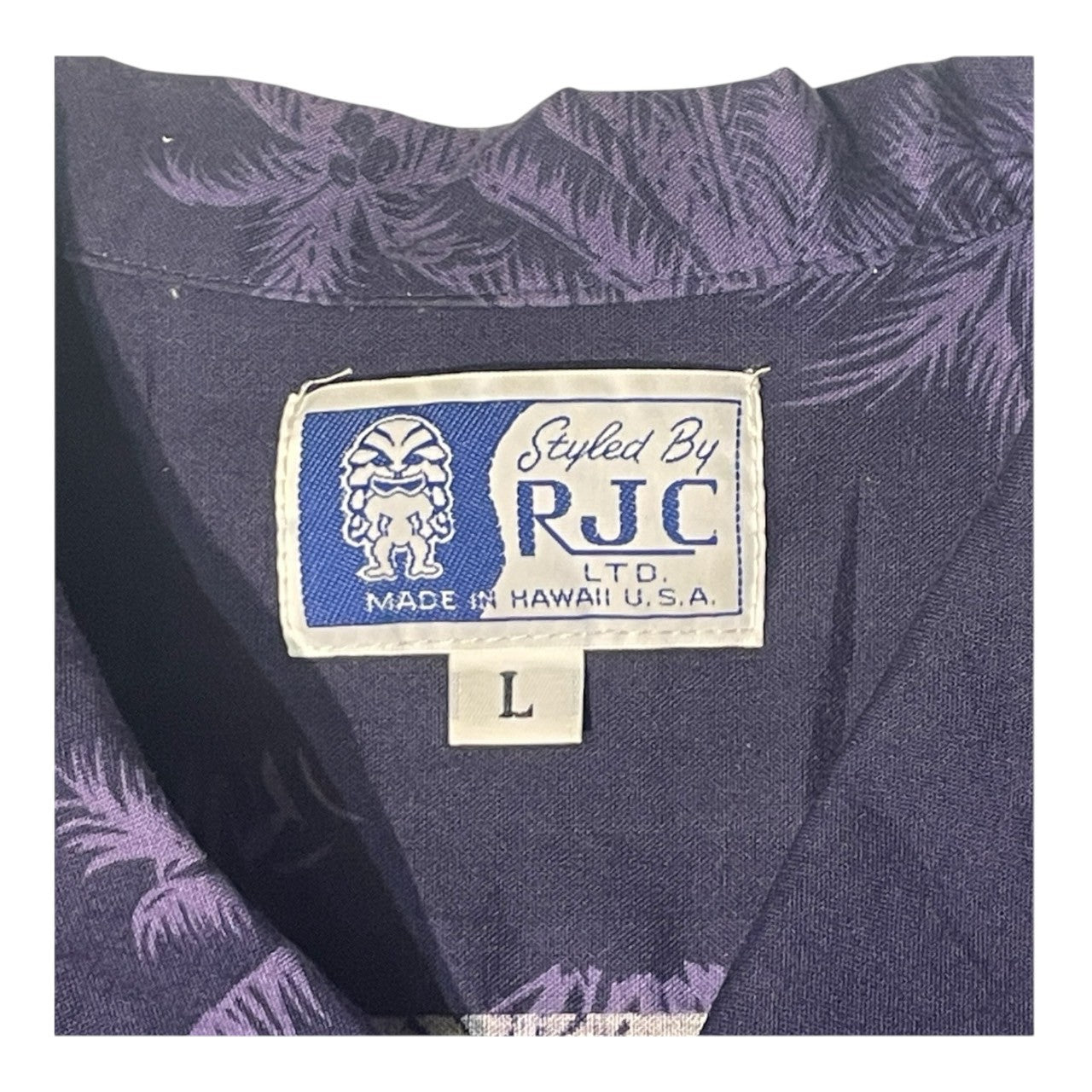 No.18  【RJC LTD.】MADE IN HAWAII アロハシャツ ボーダーパネル [パープル]