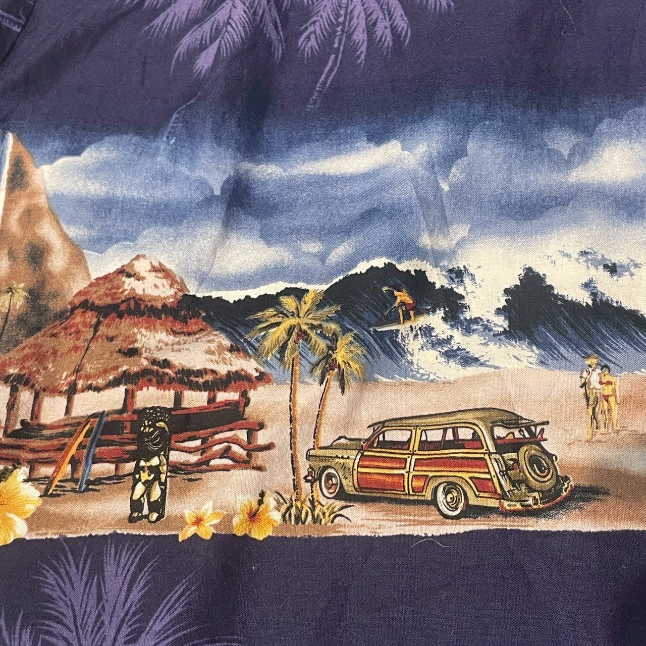 No.18  【RJC LTD.】MADE IN HAWAII アロハシャツ ボーダーパネル [パープル]