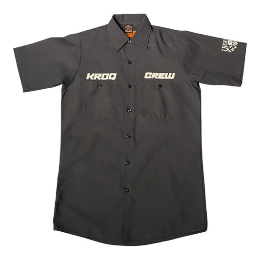 No.23  【Lucky 13 × Red Kap × KROQ】クルーシャツ ワークシャツ [チャコール]