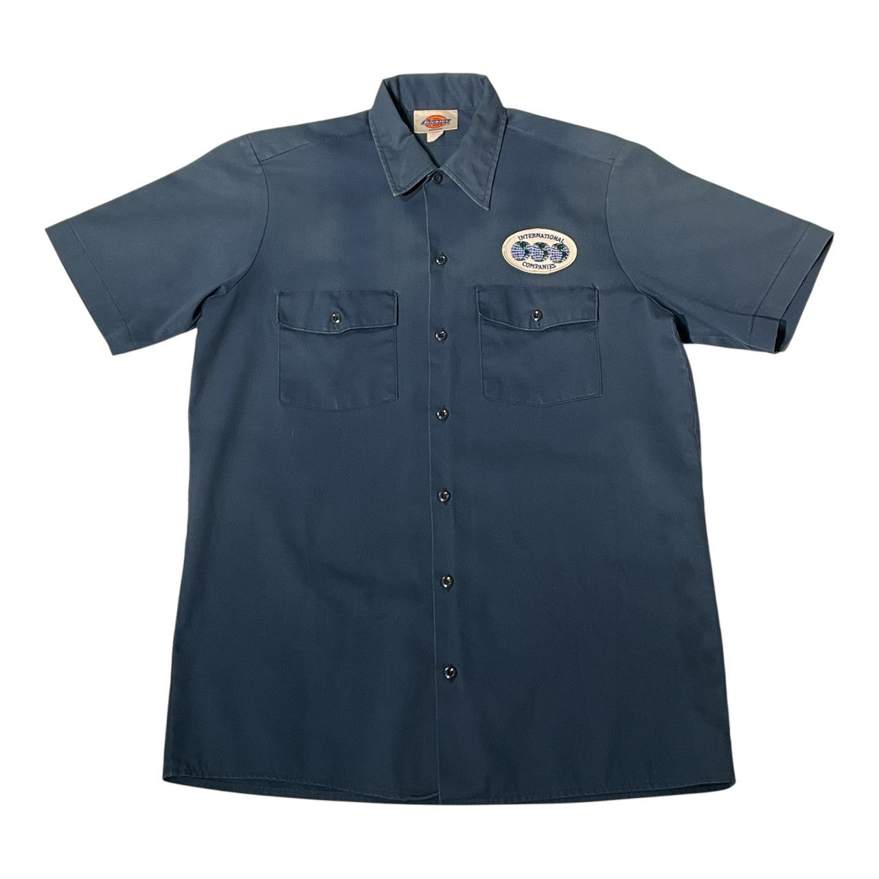 No.25  【Dickies × International Companies】ワークシャツ 半袖 [スレートブルー] MADE IN U.S.A.