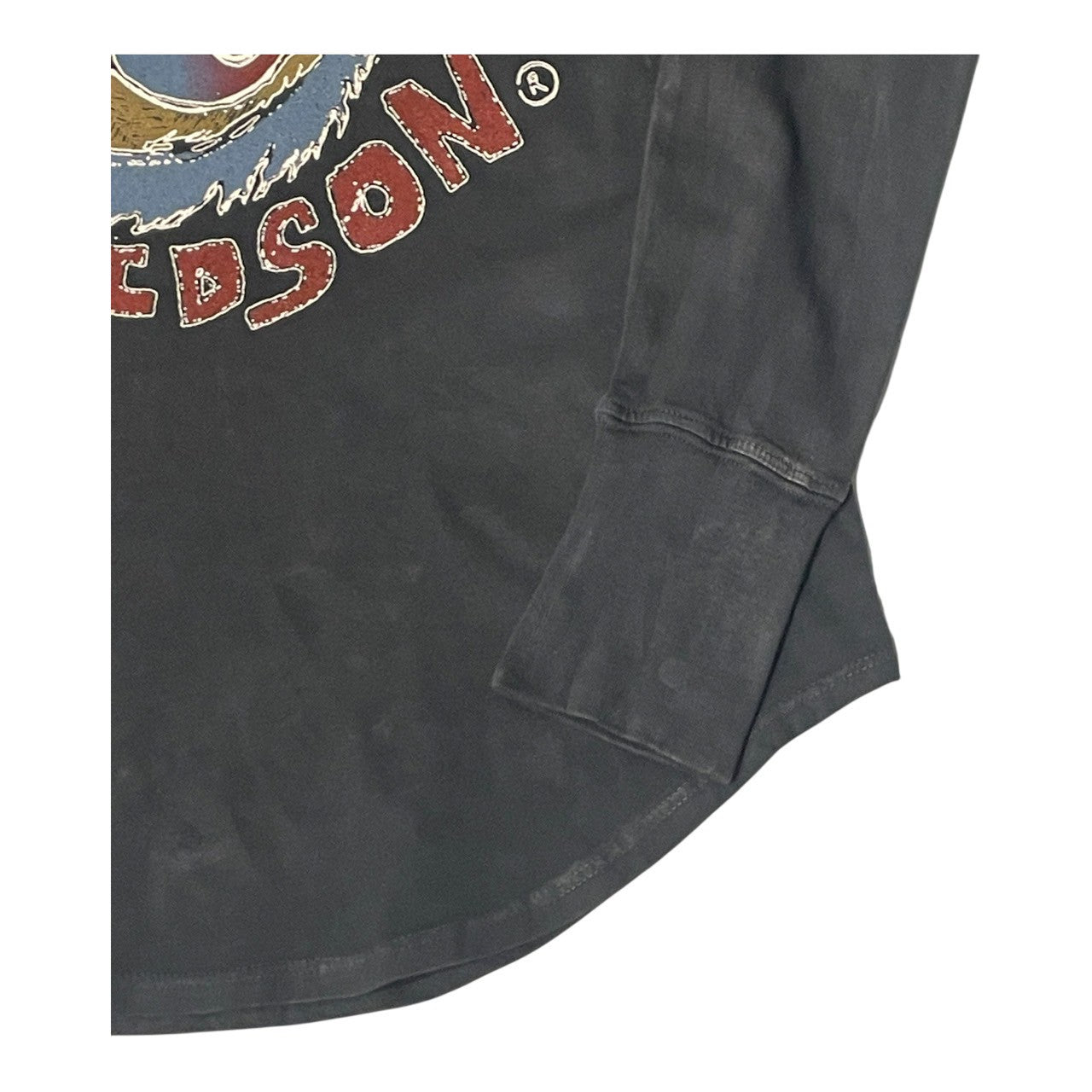 No.29 【Harley-Davidson】シャーク＆ライダー ロングスリーブTシャツ [フェードブラック]
