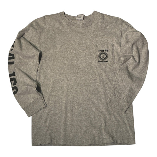 No.30 【IBEW Local 160 / BAYSIDE】ユニオン ロングスリーブポケットTシャツ [ヘザーグレー]