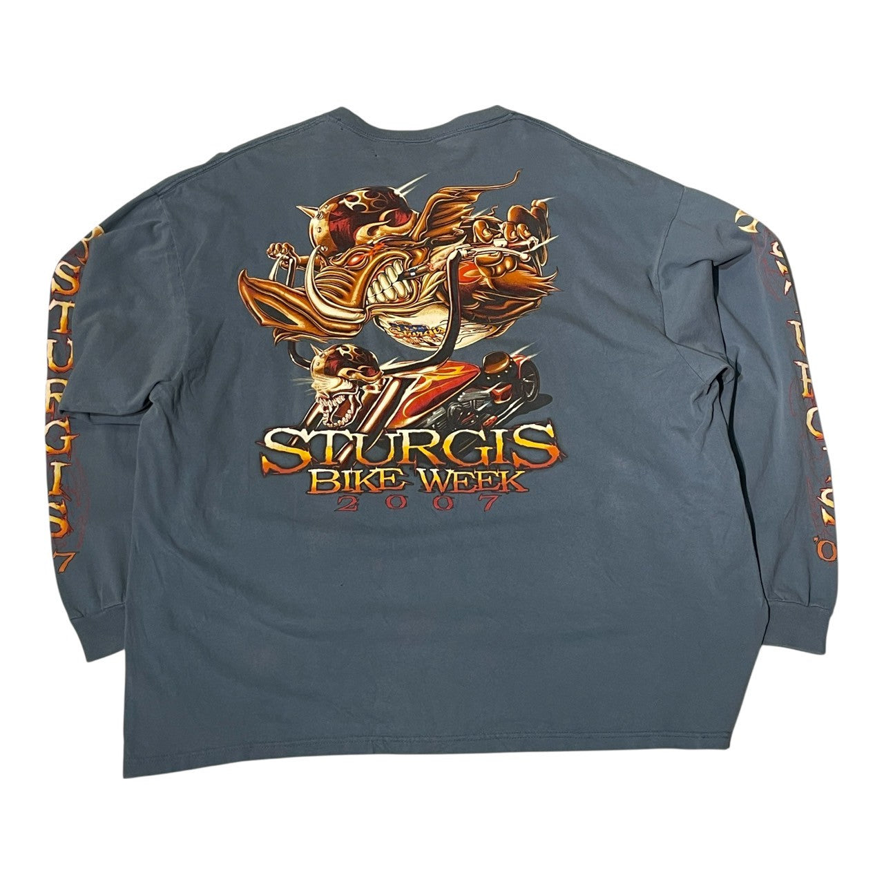 No.31 【Sturgis Bike Week 2007 / DELTA】バイクイベント ロングスリーブTシャツ [スティールブルー]