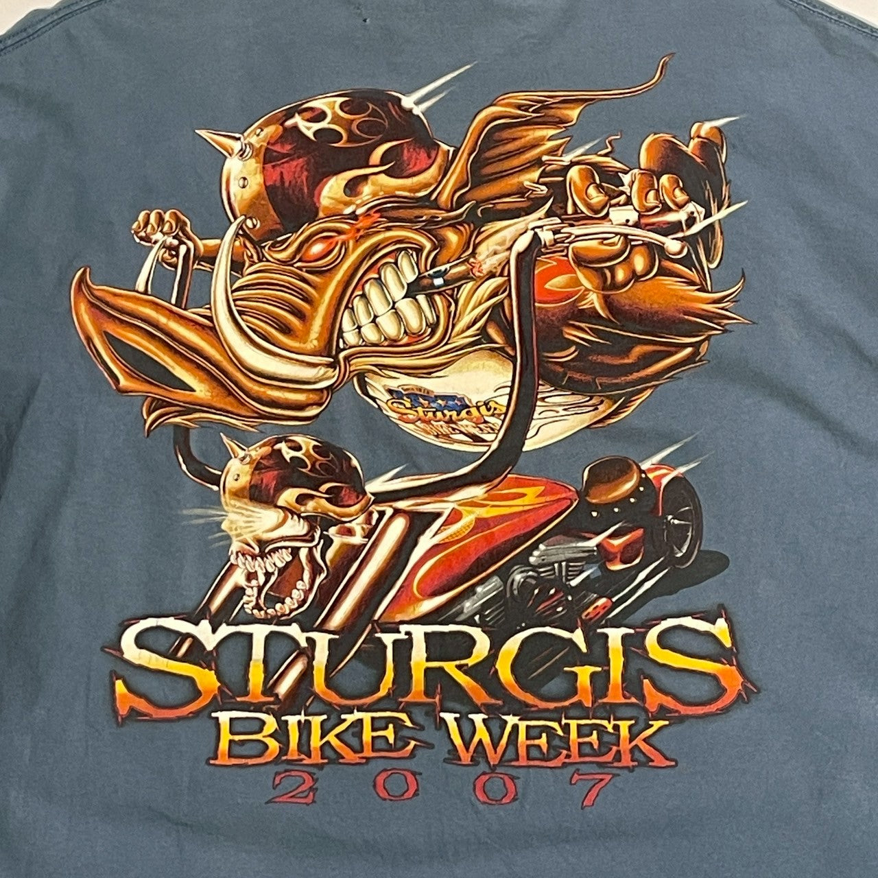 No.31 【Sturgis Bike Week 2007 / DELTA】バイクイベント ロングスリーブTシャツ [スティールブルー]