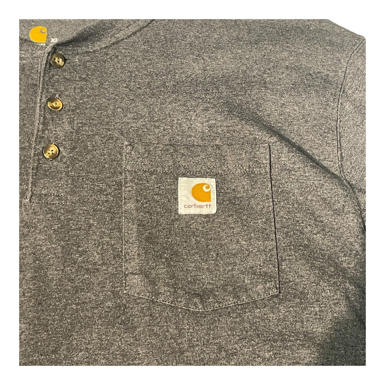 No.32 【Carhartt / カーハート】ヘンリーネック ポケットロングスリーブTシャツ [チャコール]