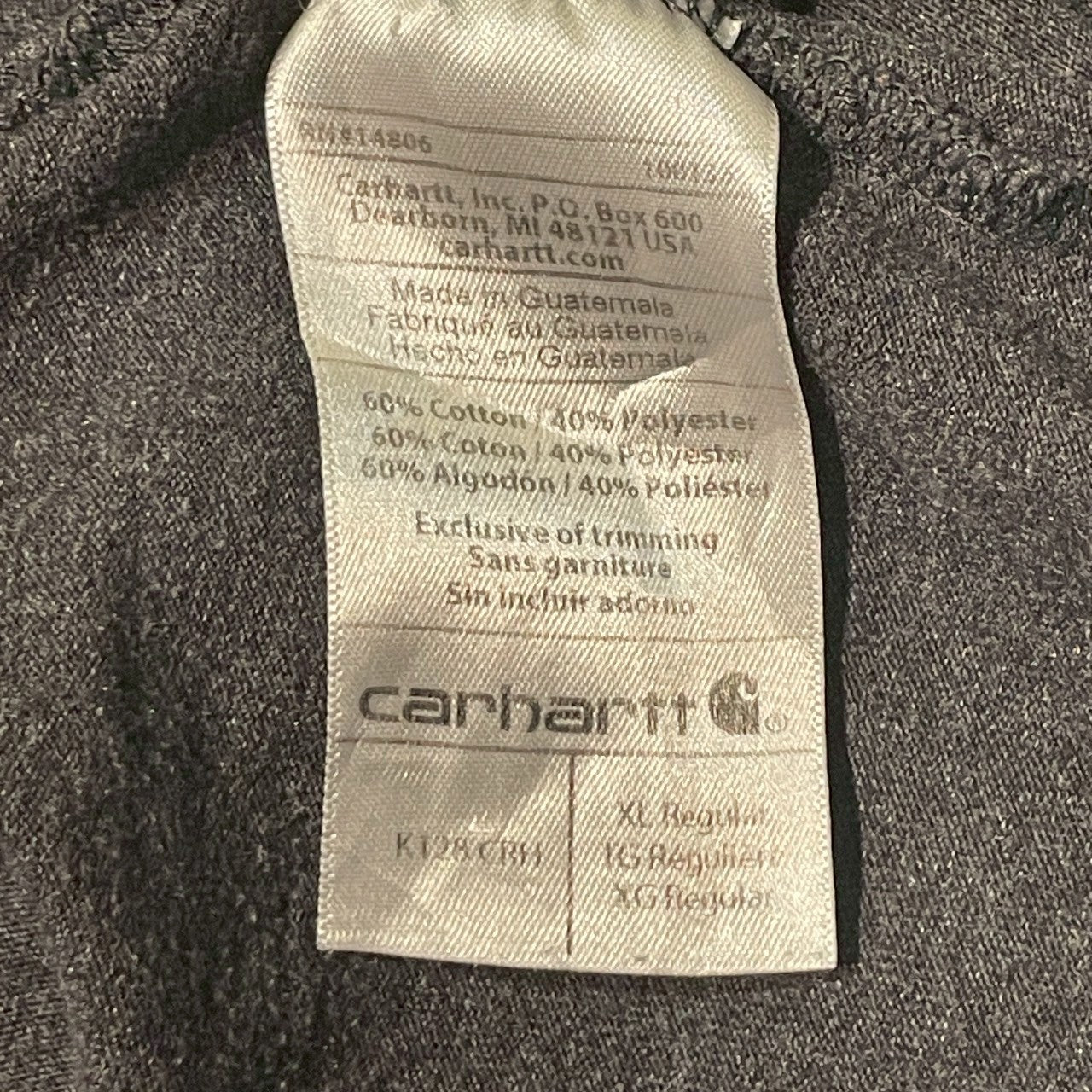 No.32 【Carhartt / カーハート】ヘンリーネック ポケットロングスリーブTシャツ [チャコール]