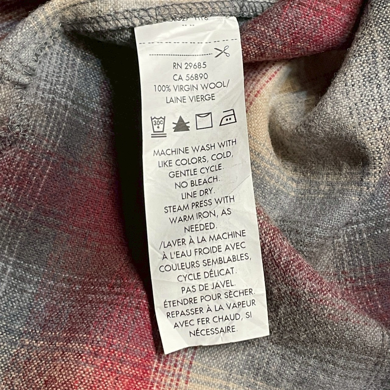 No.38 【Pendleton】ウールシャツ オンブレチェック [レッド×グレー]