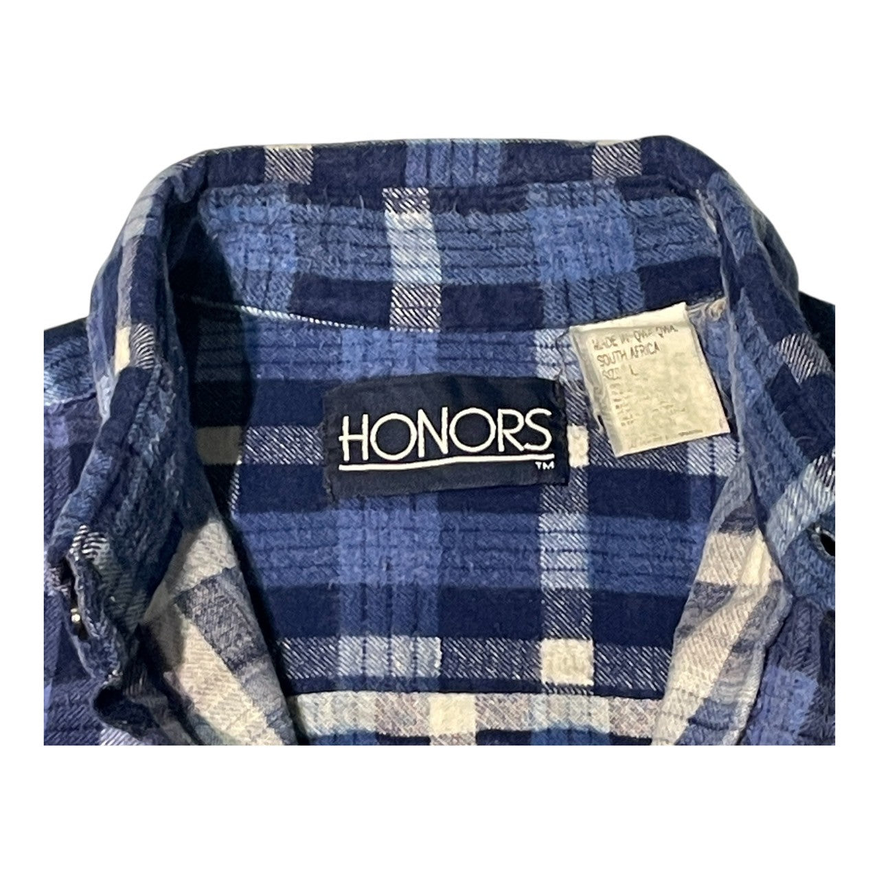 No.39 【HONORS】フランネルシャツ チェック柄 [ネイビー×ブルー]