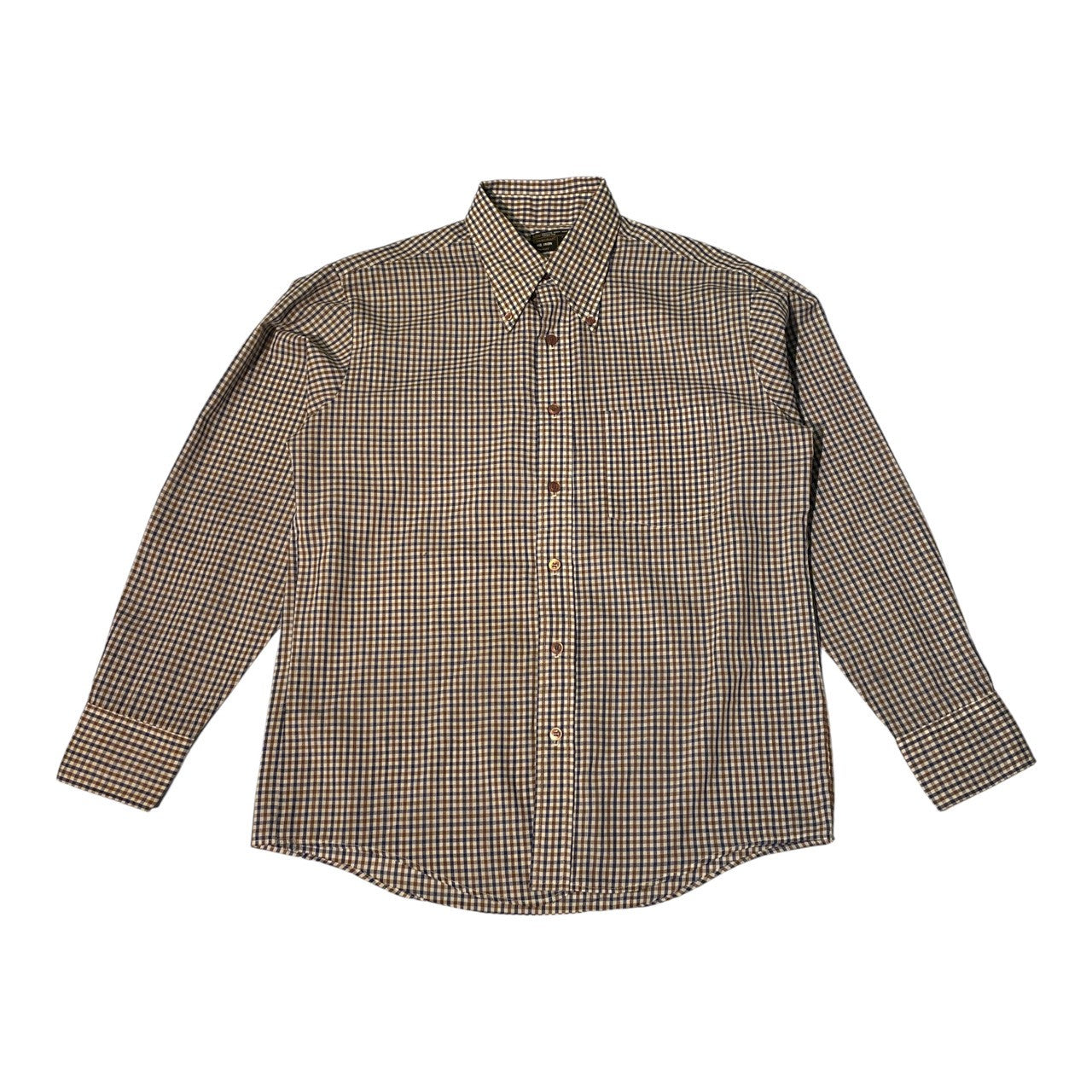 No.42 【TOWNCRAFT / JCPenney】ギンガムチェックシャツ [ブラウン×ネイビー]
