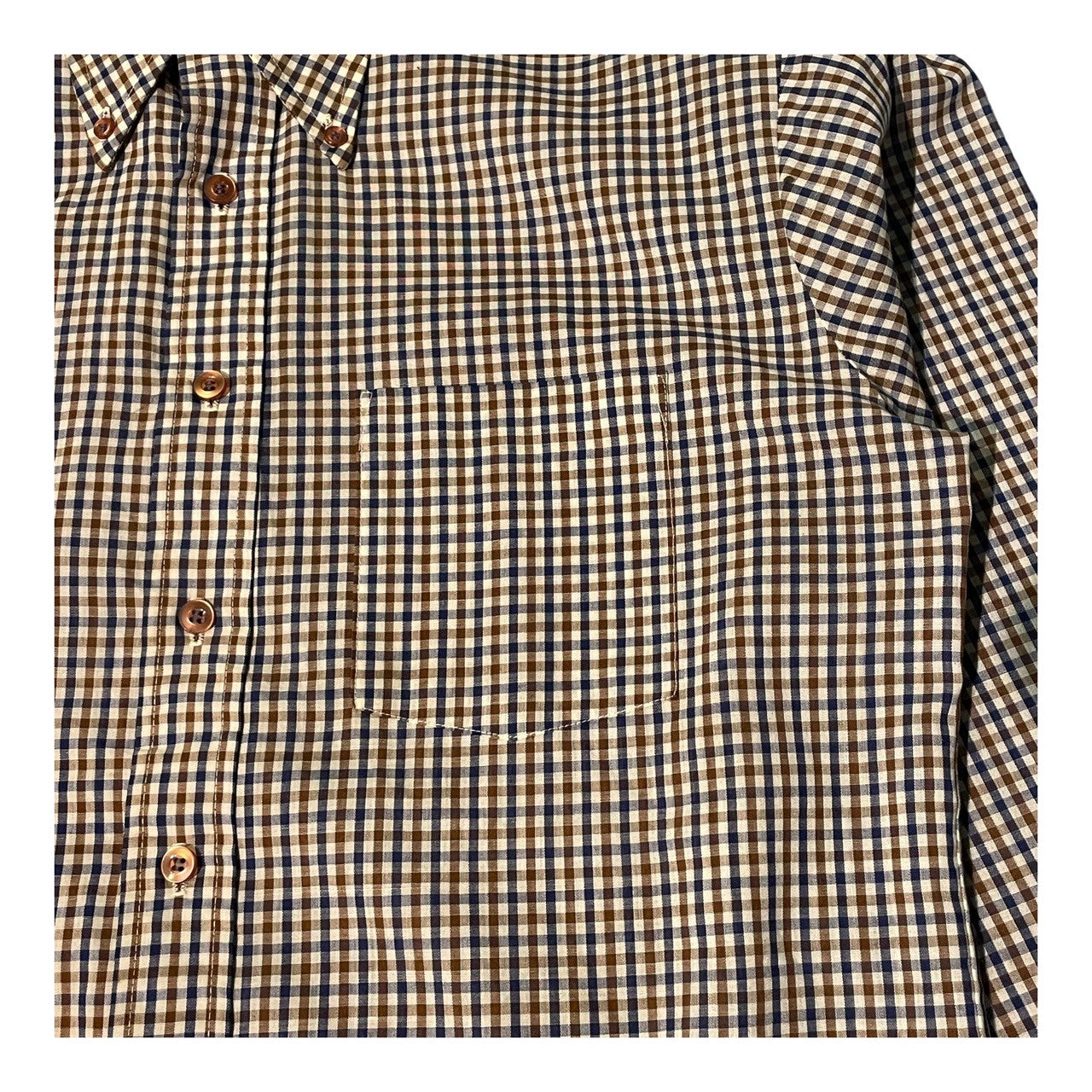 No.42 【TOWNCRAFT / JCPenney】ギンガムチェックシャツ [ブラウン×ネイビー]