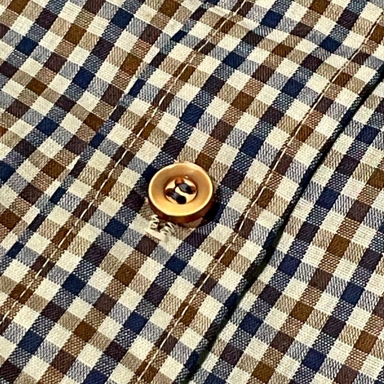 No.42 【TOWNCRAFT / JCPenney】ギンガムチェックシャツ [ブラウン×ネイビー]
